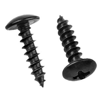 Iron black big flat head self-tapping screw