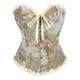 Green pattern French palace shapewear corset