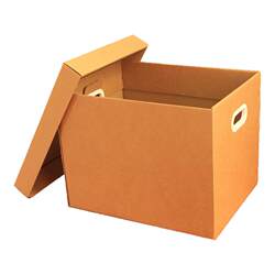 Brown Packing Paper Storage Box with Lid, Large-Capacity Gift Box, File Archive Box, Book Information Storage, Moving Carton