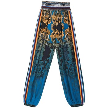 ສອງເລື່ອງຂອງຄົນຊົນເຜົ່າ ກາງເກງແບບຊົນເຜົ່າຂອງແມ່ຍິງ blossom trousers ດູໃບໄມ້ລົ່ນ 2024 ແບບໃຫມ່ leggings drape KZ0293