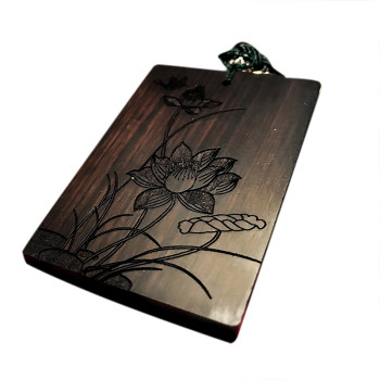 Free lettering red sandalwood nail storage box nail plate