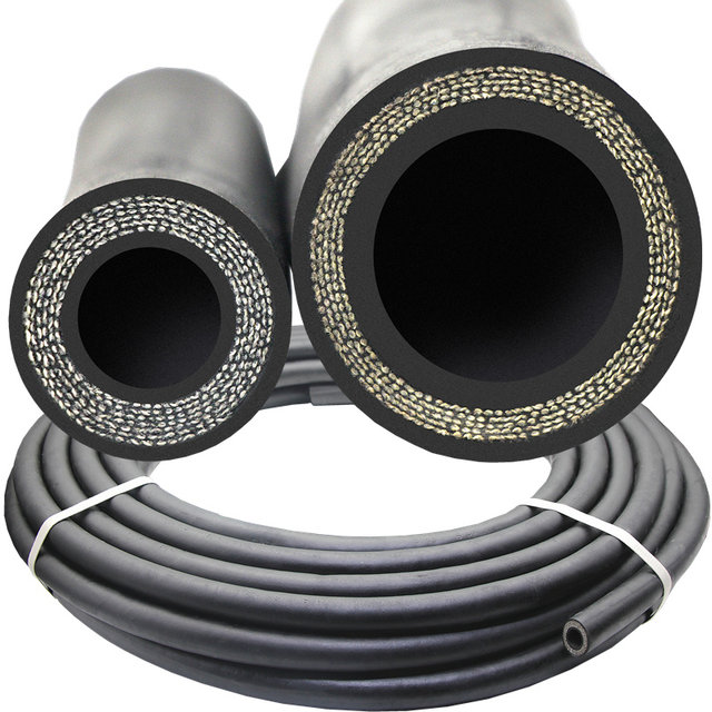Black clamp rubber hose with pressure resistance, aging and explosion protection