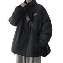 Jackets cotton-padded jackets for men autumn and winter new American style hooded loose-fitting jackets Jinjiang thickened trendy warm-padded jackets