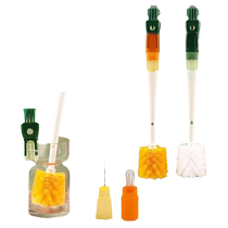 Cup brush cleaning artifact thermos cup lid cleaning brush five-in-one long-handled bottle brush washing cup straw brush good stuff