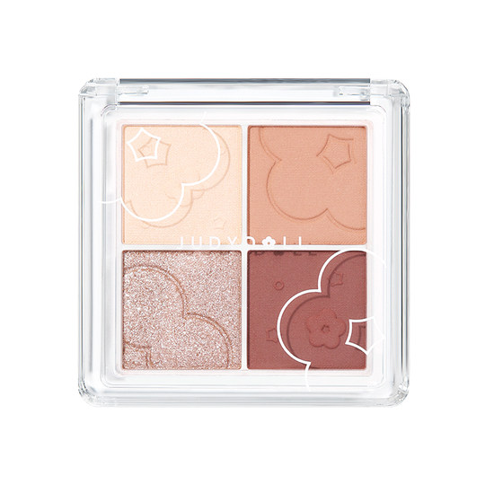 Judydoll orange four-color eye shadow palette, versatile for daily use, light makeup, commuting silkworm blush, sequins, pearlescent and delicate