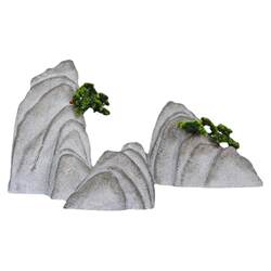 Simulated Stone Rockery for Garden Landscaping, Snow Wave Stone, Taihu Stone, Taishan Stone, Fiberglass Fake Stone Decorative Ornaments
