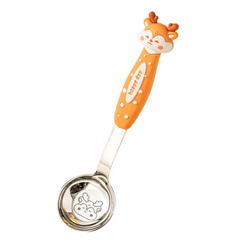 316 stainless steel round head spoon cartoon children