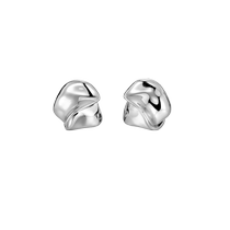 Bai Lan Weaving Light Earrings Womens 925 Silver Simple Earrings Niche Design Light Luxury Hot Style New Earrings ED4263