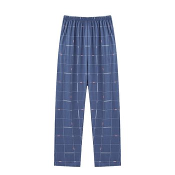 Langsha pajamas ຜູ້ຊາຍ summer trousers ຝ້າຍບໍລິສຸດບາດເຈັບແລະບາງພາກຮຽນ spring ຝ້າຍແລະ summer ຝ້າຍຂະຫນາດໃຫຍ່ວ່າງບ້ານເຄື່ອງປັບອາກາດ trousers