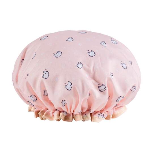Recommended by bloggers! Women's double-layer waterproof shower cap