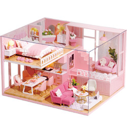 DIY Cabin Handmade House Mini Villa Assembled Building Blocks Art Super World Model Gift Girl Toy