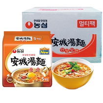 (Self-operated) Korean Nongshim Anseong noodle soup imported spicy ramen instant noodles instant noodles whole box 10 2