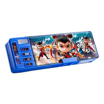 Nezha stationery box boy model 2025 new multi-functional pencil box high-value girls primary school pencil box black technology boys and children pencil case nezha female first grade large capacity kindergarten
