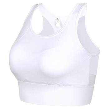 Camel yoga vest women's summer casual fitness wear tops with breast pads running sports bra wearing mesh outerwear