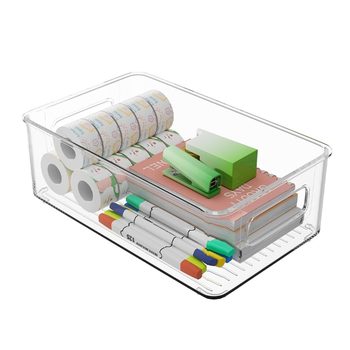 Desktop storage box acrylic transparent basket dormitory