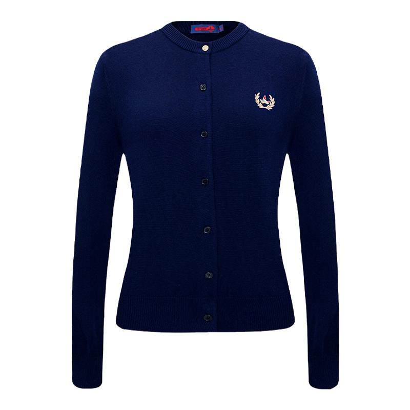 Navigare crew neck women's knitted cardigan