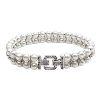 Queen of pearls double row freshwater pearl bracelet ring