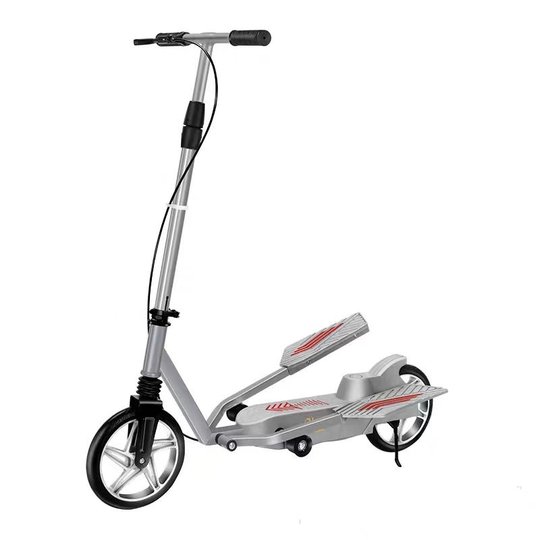 Adult bi-wing bicycle folding scooter walker