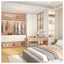 Quanyou Whole House Cloakroom Overall Customization Modern Simple Master Bedroom Walk-in Cloakroom Cabinet Combination Storage Rack