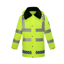 Winter reflective cotton coat cold-proof jacket safety traffic Xieqin Expressway night fluorescent coat work clothing customization