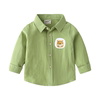 Shipping insurance included, boys' pure cotton long-sleeved shirt