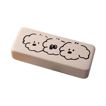 Ins cute three puppies glasses box anti-pressure portable