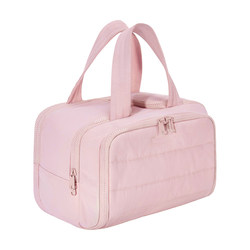 Cosmetic Bag for Women, Large Capacity, Partitioned, Portable, Skin Care and Cosmetics Storage Bag for Women, Satchel Travel Toiletry Bag
