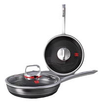 Konbach sixth generation pan non-stick pan household wok pancake egg pan steak pan induction cooker less oil smoke frying pan