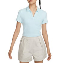 Nike womens summer new short-sleeved lapel POLO shirt embroidered sports short T-shirt DV7885-474