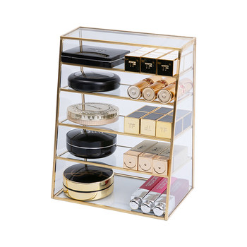 Transparent glass eyeshadow powder storage box blush makeup