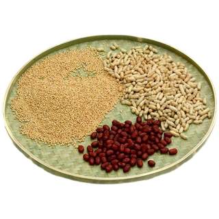 竹编簸箕平底圆形竹簸箕大号晾晒干货手工编织无孔竹筛子头层竹皮