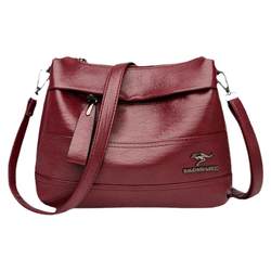 ກະເປົາຫນັງແທ້ຂອງແມ່ຍິງ crossbody bag 2024 ຄົນອັບເດດ: ພາກຮຽນ spring ແລະ summer ຫນັງອ່ອນ versatile ອາຍຸກາງແລະຜູ້ສູງອາຍຸ ຖົງແມ່ ຖົງບ່າທີ່ມີຄວາມສາມາດຂະຫນາດໃຫຍ່