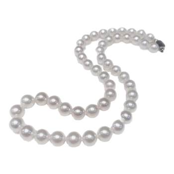 Perfect round extremely bright white natural freshwater pearls