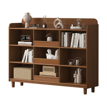 Jiumusen solid wood bookcase lattice cabinet combination