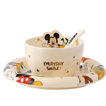Disney mickey rice bowl household plate bowl gift box