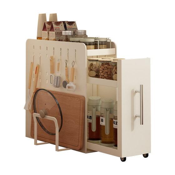 Kitchen countertop seasoning storage rack small narrow seasoning storage rack oil salt sauce vinegar seasoning stove shelf