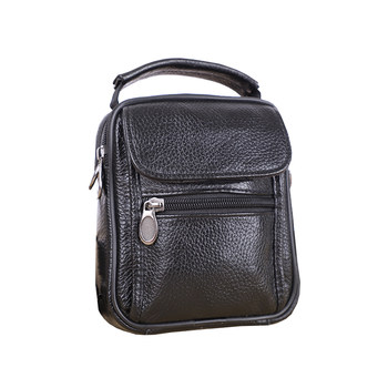 First layer cowhide business casual crossbody mobile phone bag