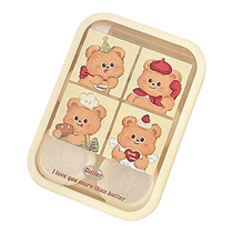 Cute Cartoon Contact Lens Box Butter Bear Contact Lens Companion Box Two-Pack Contact Lens Companion Box Care