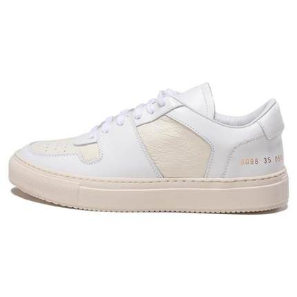 COMMON PROJECTS FW22 皮革系带时尚低帮圆头板鞋 女款 白色