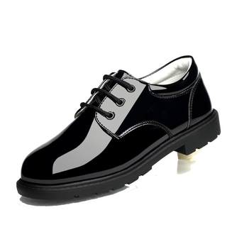 Boys leather shoes black student soft surface 2025 middle and large children little boy white spring and autumn children's performance shoes british style