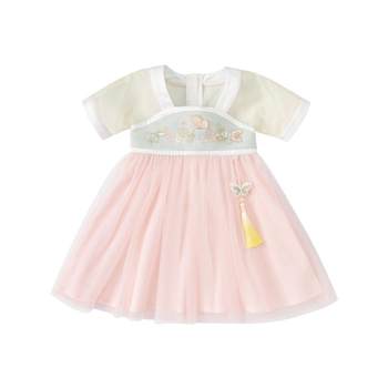 ເດັກຍິງ David Bella dress ເດັກນ້ອຍ Hanfu skirt ແບບແຫ່ງຊາດ summer dress Princess dress