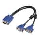 HD VGA cable 1 to 2 video cables for simultaneous display