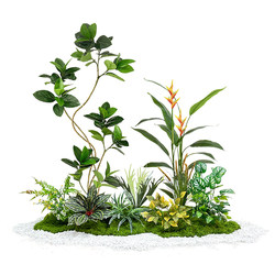 Simulated Green Plants for Indoor Landscaping, High-End Realistic Artificial Plants, Floor-Standing Potted Plants, Decorative Landscape Ornaments