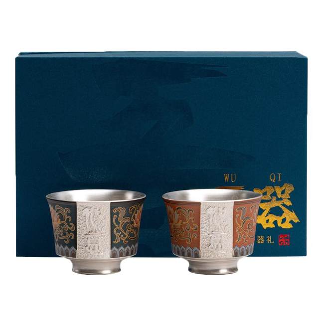 Baifu silver cup high-end master cup 999 gilded silver