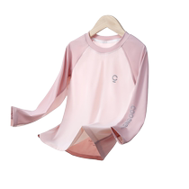 Girls T-shirt Summer Thin 2024 New Boys Class A Large Children Baby Long Sleeve Sports Round Neck Quick-Drying Top
