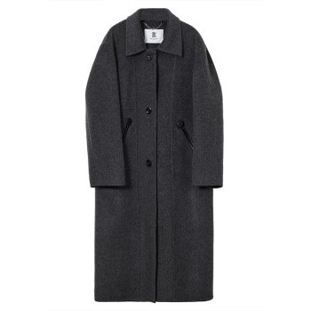 NancyCavally专柜款美丽诺澳毛/骆驼绒 松弛静奢感廓形双面呢大衣