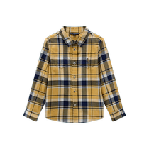 TeenieWeenie Kids 24 autumn new boys embroidered plaid long-sleeved basic shirt
