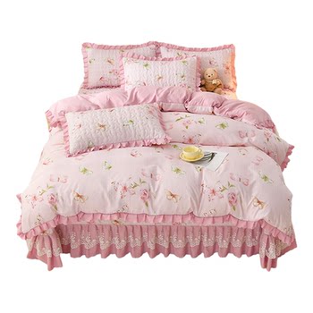 2026 new bed cover four-piece princess style bedding set