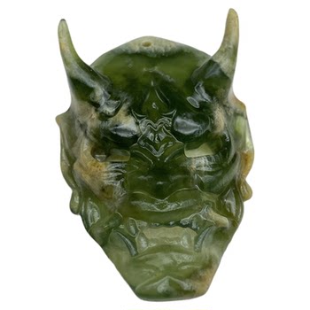 Prajna pendant flower jade hollow carving