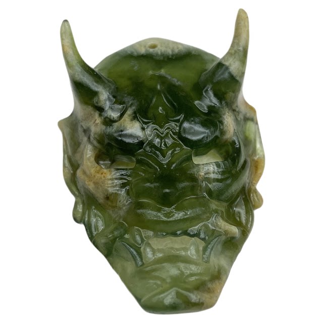 Prajna pendant flower jade hollow carving